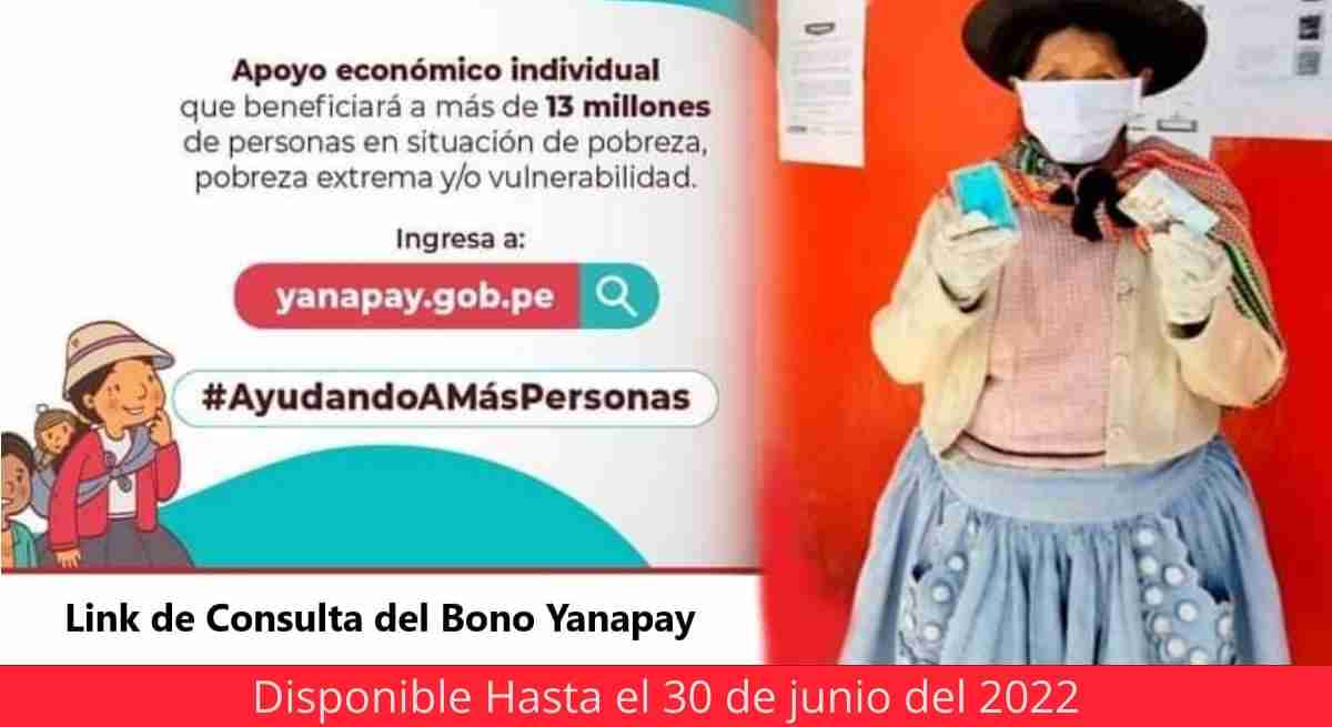 link de consulta del bono yanapay