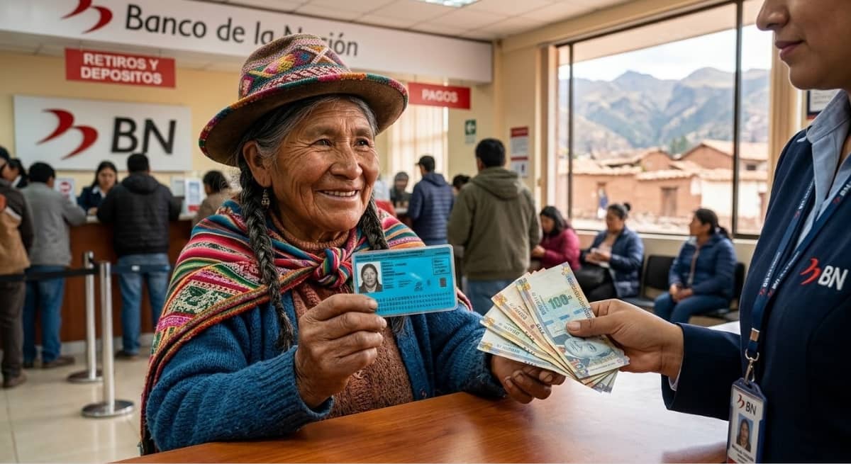 Adulto mayor peruano beneficiario del bono de S/350 de Pensión 65 para noviembre-diciembre 2026